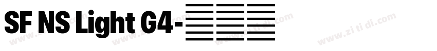 SF NS Light G4字体转换